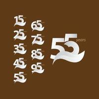 55 Years Anniversary Celebration Vector Template Design Illustration