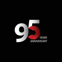 95 Years Anniversary Celebration Vector Template Design Illustration