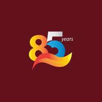 85 Years Anniversary Celebration Vector Template Design Illustration