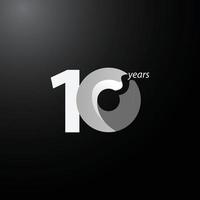 10 Years Anniversary Celebration Vector Template Design Illustration