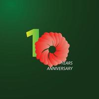 10 Years Anniversary Celebration Vector Template Design Illustration