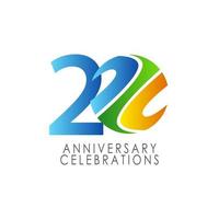 20 Years Anniversary Celebration Vector Template Design Illustration