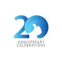 20 Years Anniversary Celebration Vector Template Design Illustration