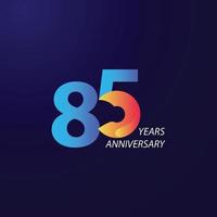 85 Years Anniversary Celebration Vector Template Design Illustration