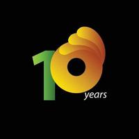 10 Years Anniversary Celebration Vector Template Design Illustration