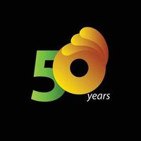 Ilustración de diseño de plantilla de vector de celebración de aniversario de 50 años