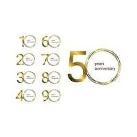 50 Years Anniversary Celebration Vector Template Design Illustration