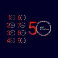 50 Years Anniversary Celebration Vector Template Design Illustration