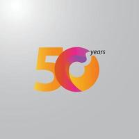 50 Years Anniversary Celebration Vector Template Design Illustration