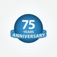 75 Years Anniversary Celebration Vector Template Design Illustration