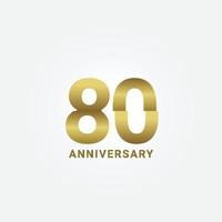 80 Years Anniversary Celebration Vector Template Design Illustration