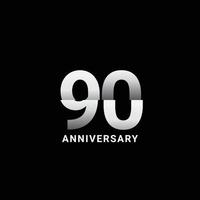 90 Years Anniversary Celebration Vector Template Design Illustration