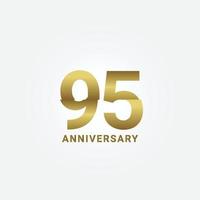 95 Years Anniversary Celebration Vector Template Design Illustration