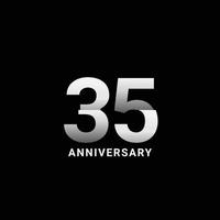 35 Years Anniversary Celebration Vector Template Design Illustration