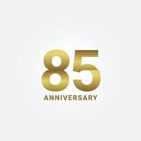 85 Years Anniversary Celebration Vector Template Design Illustration