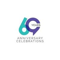 60 Years Anniversary Celebration Vector Template Design Illustration