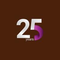 25 Years Anniversary Celebration Vector Template Design Illustration