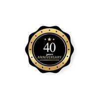 40 Years Anniversary Celebration Vector Template Design Illustration