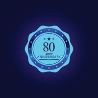 80 Years Anniversary Celebration Vector Template Design Illustration