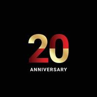 20 Years Anniversary Celebration Vector Template Design Illustration