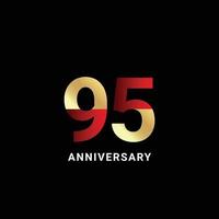 95 Years Anniversary Celebration Vector Template Design Illustration