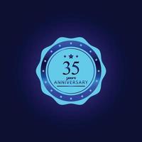 35 Years Anniversary Celebration Vector Template Design Illustration