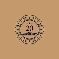 20 Years Anniversary Celebration Vector Template Design Illustration