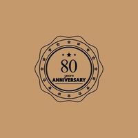 80 Years Anniversary Celebration Vector Template Design Illustration