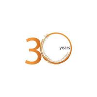 30 Years Anniversary Celebration Vector Template Design Illustration