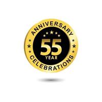 55 Years Anniversary Celebration Vector Template Design Illustration