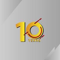 10 Years Anniversary Celebration Vector Template Design Illustration