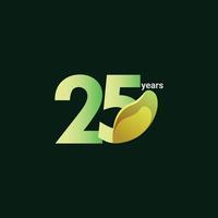 25 Years Anniversary Celebration Vector Template Design Illustration