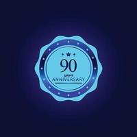 90 Years Anniversary Celebration Vector Template Design Illustration