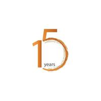 15 Years Anniversary Celebration Vector Template Design Illustration