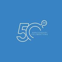 50 Th Anniversary Celebration Vector Template Design Illustration