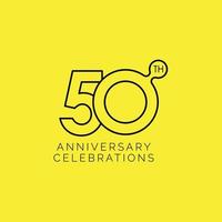 Ilustración de diseño de plantilla de vector de celebración de 50 aniversario