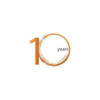 10 Years Anniversary Celebration Vector Template Design Illustration