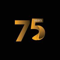 75 Years Anniversary Celebration Vector Template Design Illustration