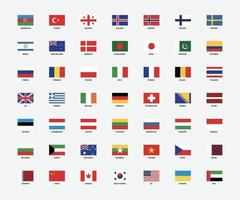 National flags of the world vector