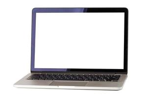Computer notebook technology isolated on white background photo