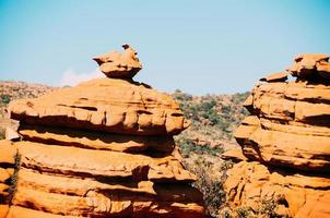 yellow rocks in the South African Magaliesberg plateau photo