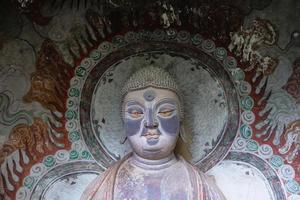 Maijishan Cave-Temple Complex in Tianshui city, Gansu Province China. photo