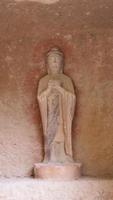 Buddhist grottoes sculpture in Bingling Temple Lanzhou Gansu, China photo