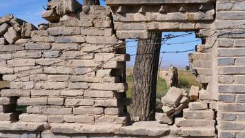 Landscape view of desert small town, a filming location in Gansu China photo