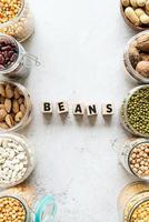 legumes with the text Beans photo