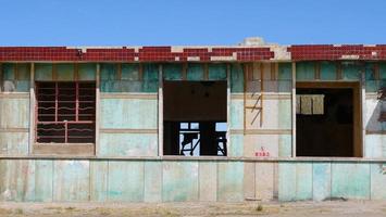 Landscape view of desert small town, a filming location in Gansu China photo