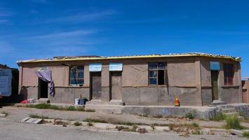 Landscape view of desert small town, a filming location in Gansu China photo