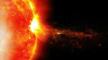 sole sullo sfondo dello spazio. elementi di questa immagine forniti dalla nasa. video