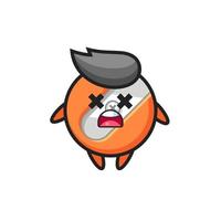 the dead pencil sharpener mascot character vector