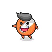 pencil sharpener cartoon with very excited pose vector